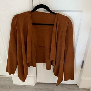 Bagatelle Brown Draped Jacket Small